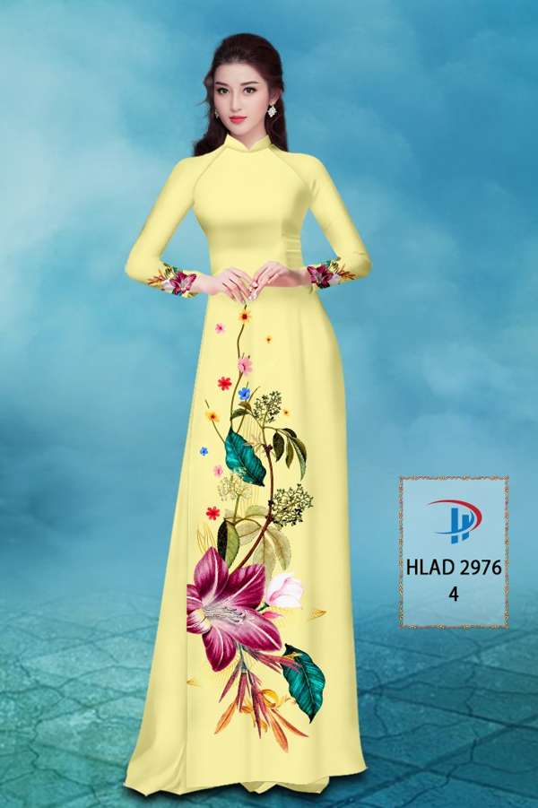 Vải Áo Dài Hoa In 3D AD HLAD2976 14